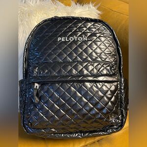 Oliver Thomas x Peloton Black Quilted Backpack Laptop Bag